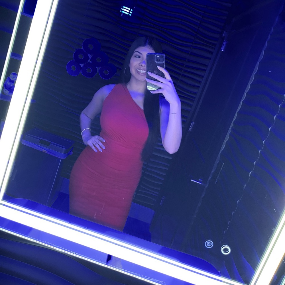 Women’s red dress